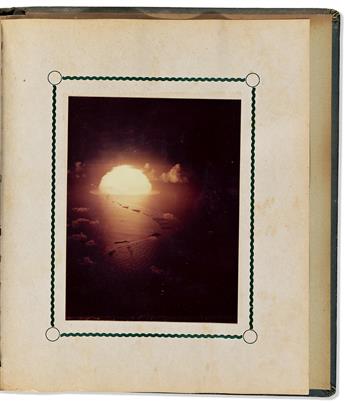 (MILITARY.) Photograph album of Operation Greenhouse in the Marshall Islands, which tested the first hydrogen bombs.